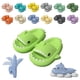 thumbnail image 1 of Lindas pantuflas y toboganes con temática de tiburón: diseño de tiburón de nube de dibujos animados unisex con suela antideslizante para niños, 1 of 3