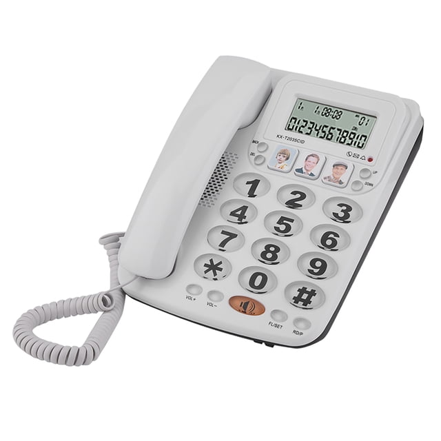 Último NÚMero Redial de 2 Línas Teléfono de Línea fija, Teléfono Con Cable, Silencio para el HOGAR CON ALTAVOZ CON LA OFICINA DE LA FUNCION DE IDENTICIACIÓN