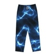 thumbnail image 4 of Xecao Blue Lightning Women's Straight Lounge Pajama Pants: The Epitome of Relaxed Sleepwear, 4 of 9