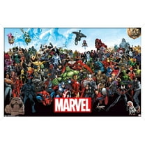 Marvel Comics - The Marvel Lineup Wall Poster, 14.725" x 22.375", Framed
