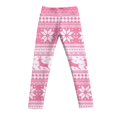 thumbnail image 6 of Luowei Warm Thick Soft Pants, Pink Christmas Women Printed Leggings, Women's Autumn Winter Velvet Warm Christmas Retro Printed Home Leggings, L, 6 of 6