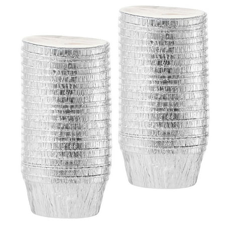 STOBOK 30pcs Egg Tart Baking Cups Silver Muffin Liner Cups for DIY Activities