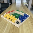 thumbnail image 4 of RYRDWP Clearance Jeu de Cartes à Retourner Numérique en Bois pour 4 Joueurs – Édition Chiffres Rouges Jouet de dés Interactif pour Enfants et Adultes – Jeu de Loisir Casse-Tête avec Construction en Bois de Caoutchouc, 4 of 4