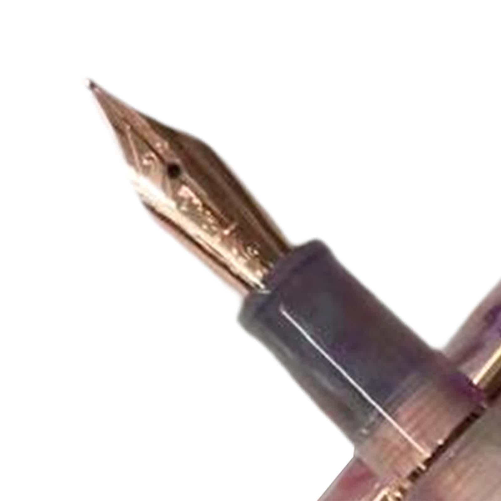 LeeQinersw Piston Fountain Pen Piston Filling Pen Ef0.5mm Smooth Large Ink Capacity Writing red