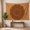 B, variant on XaaKee, Boho Rust Starburst Tapestry Wall Hanging, Dark Background Mandala Art, 60x40Inch