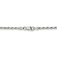 thumbnail image 3 of Sterling Silver 2.5mm Diamond-cut Rope Chain (Weight: 16.69 Grams, Length: 28 Inches), 3 of 4
