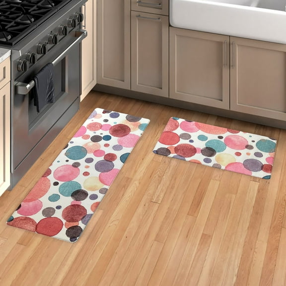 2PC Kitchen Mat Cushioned Anti-Fatigue Kitchen Rug Waterproof Non-Slip Heavy Duty 17.7x30 17.7x47inch