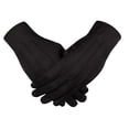 thumbnail image 1 of Sonducket Guantes de etiqueta Diseño de rayas estéreo Tela de poliéster de moda Mitones amigables con la piel Buenos accesorios para izar guantes y mitones Negro, 1 of 6