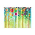 thumbnail image 3 of MKHERT Abstract Floral Window Curtain Kitchen Curtain 26x39 inch,Two Piece, 3 of 3