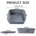 thumbnail image 3 of Ynlkorvg Baking trays trays Air Fryer Silicone Liners 9.2 Inch Air Fryer Accessories Square Non Stick Silicone Reusable Replacement Fits For 3 5 Air Fryer, 3 of 6