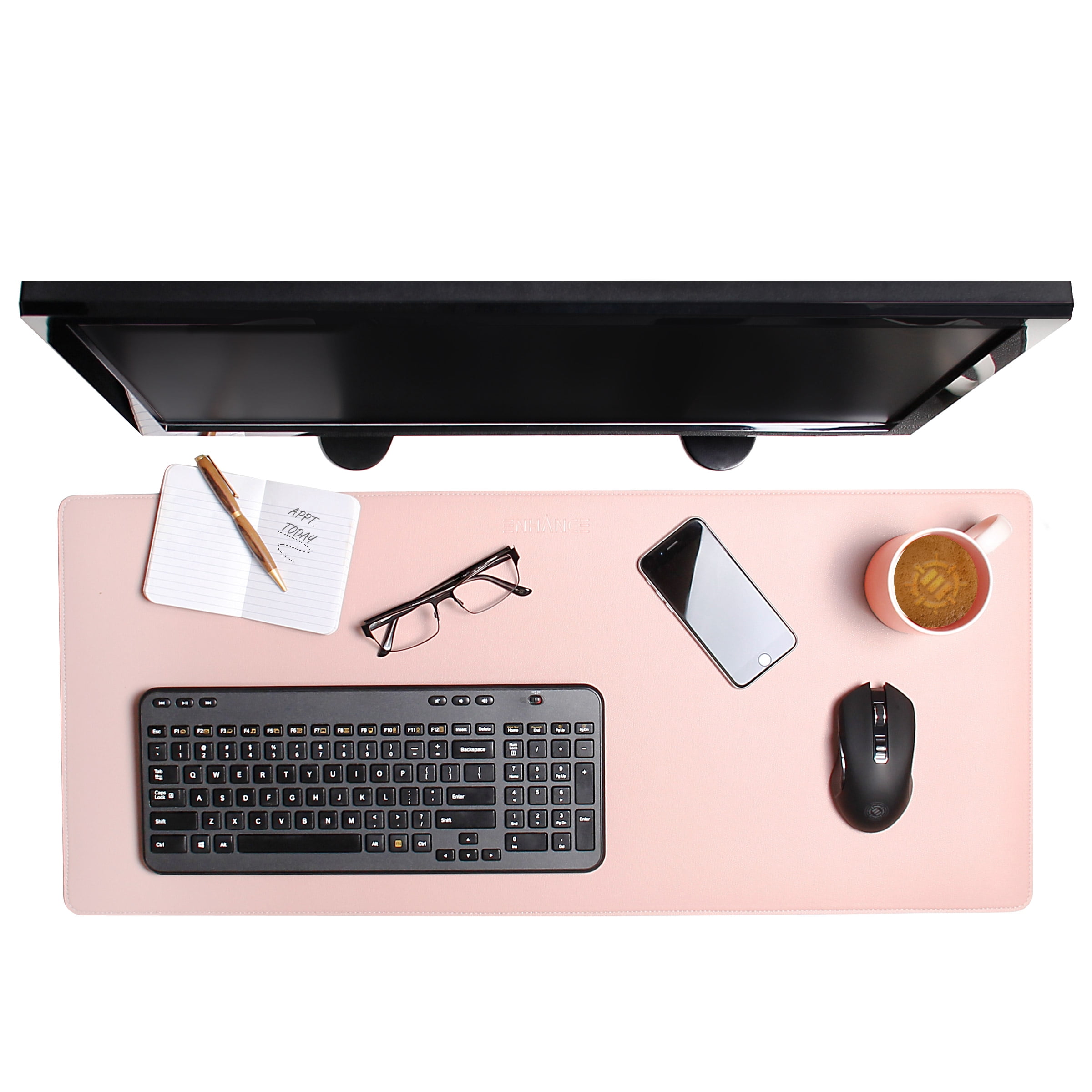 leather desk mat with edge protector