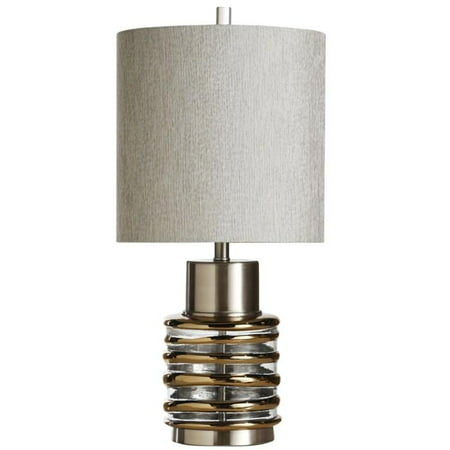 StyleCraft Home Collection Eton 27in Transitional Metal & Glass Table Lamp