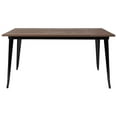 thumbnail image 4 of Flash Furniture Kenneth 30.25" x 60" Rectangular Black Metal Indoor Table with Walnut Rustic Wood Top, 4 of 6
