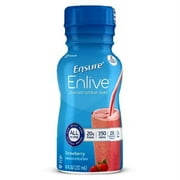 Ensure Enlive Nutrition Shake - Strawberry, 8 ounce Bottle, 4 Count