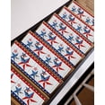 thumbnail image 3 of Flag Day Stair Treads Non Slip for Steps Independence Day Pentagram Wood Grain Vintage 7 Pcs Reusable Adhesive Stair Runner Mats for Dogs Elders Carpet Treads Rugs for Staircase 8x30 In, 3 of 7