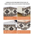 thumbnail image 6 of Brown Boho Wrap Around Bed Skirts for Queen Bed 16" Drop,Bed Skirt with Adjustable Elastic Belt Dust Ruffle Bed Valance for Bedroom Hotel Vintage Rustic Southwest Aztec Geometric Bed Frame Cover, 6 of 7
