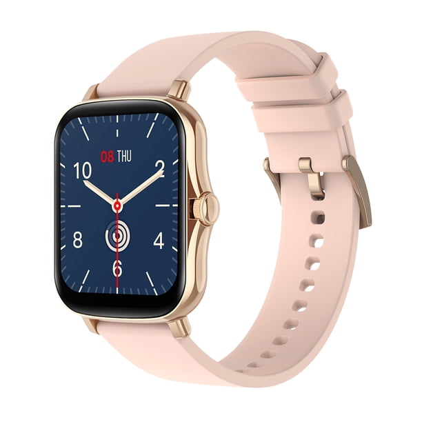 Smart Watch IPX7 Pulsera de frecuencia cardíaca a prueba de agua Presión arterial Oxígeno Reloj de pulsera Bluetooth 5.1, dorado Scienceny EL001916-04B