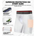 thumbnail image 2 of Exxact Sports Mens Baseball Sliding Shorts with Soft Athletic Cup, Breathable Padded Compression Shorts for Baseball Softball (White, AXL), 2 of 7