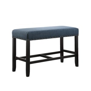 Roundhill Furniture Biony Counter Dining Bench, Blue