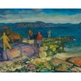 thumbnail image 3 of George Wesley Bellows 14x12 Black Modern Framed Museum Art Print Titled - Dock Builders, 3 of 5