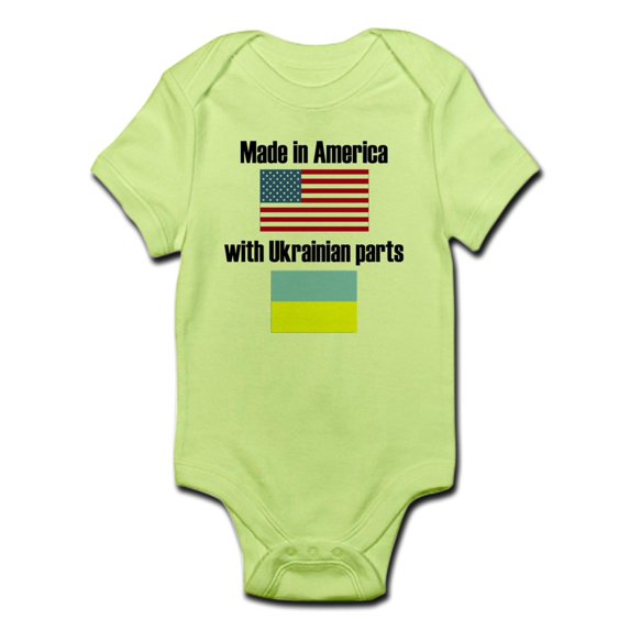 CafePress - Made In America With Ukrainian Parts Body Suit - Baby Light Bodysuit