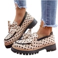 thumbnail image 5 of Taqqpue Women Loafer Shoes Women's Casual Versatile Indoor And Outdoor Soft Soled Trendy Loafers Middle Heels Shoes Flat Shoes for Women, 5 of 7