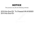 thumbnail image 2 of Transit Auto Front Rear Wheel Hub Bearings Assembly Disc Brake Rotors and Ceramic Pads Kit (10Pc) for Car Kia Soul EV - Left Right Side (Driver Passenger) KBB-117352, 2 of 10