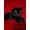 Red, variant on Mudket Black Panther on Red Sofa Red Background Canvas Wall Art, Moody Luxury Wildlife Cool Posters Print Waterproof Canvas for Office Man Cave Home Decor , Framed Ready to Hang - 12"L x 8"W