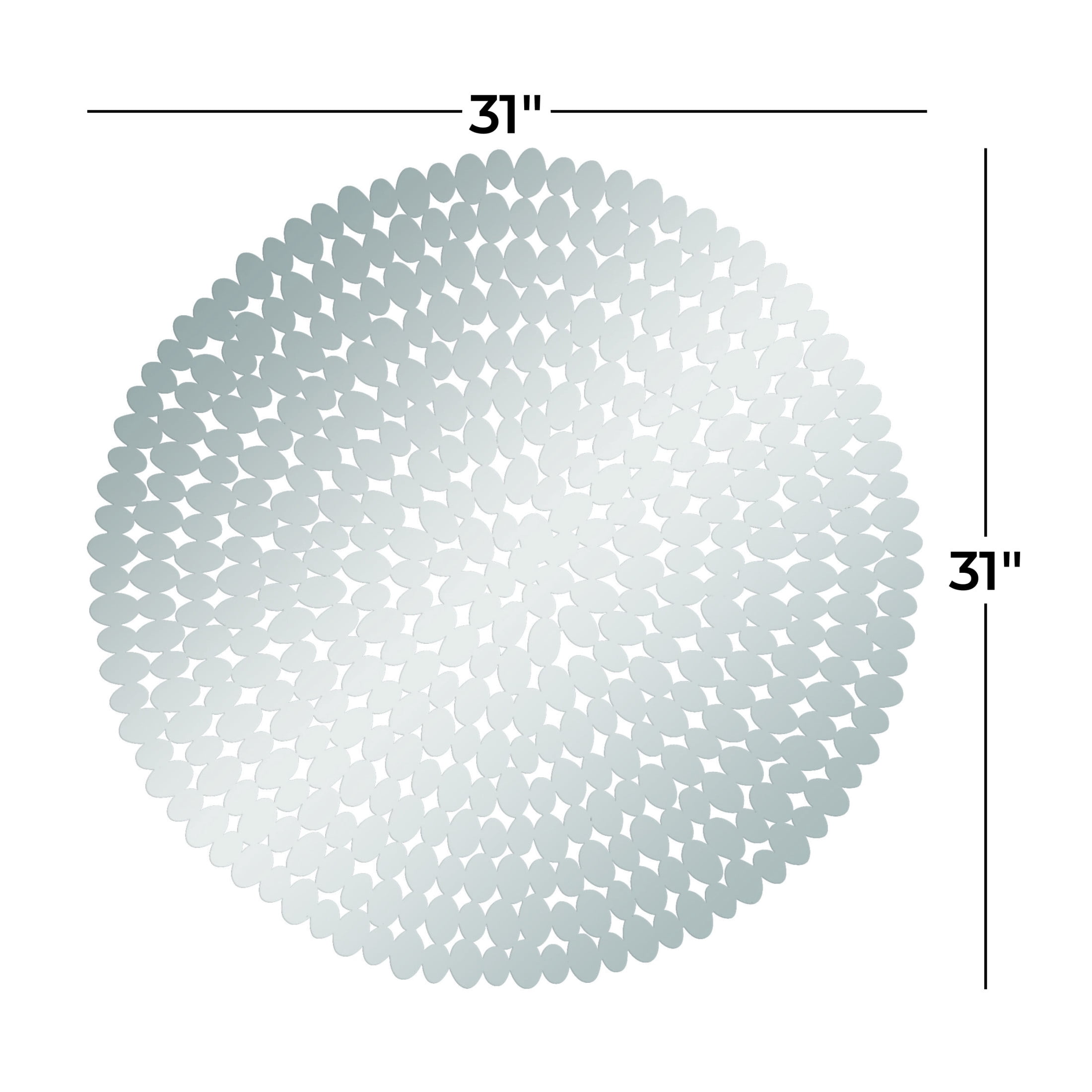 DecMode Silver Stainless Steel Metal Plate Wall Decor