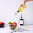 thumbnail image 6 of Oil and Vinegar Dispenser with Metal Pour Spout, Weighted Pourer, Glass Bottle Dispenser for Kitchen, Olive Oil Cruet, Glass Olive Oil Bottle | 500ml, Set of 2, 6 of 6