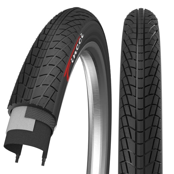 Fincci 20x1.75 Bike Tires (47-406) Foldable with Knobby Tread for BMX and City Bikes, 2-Pack