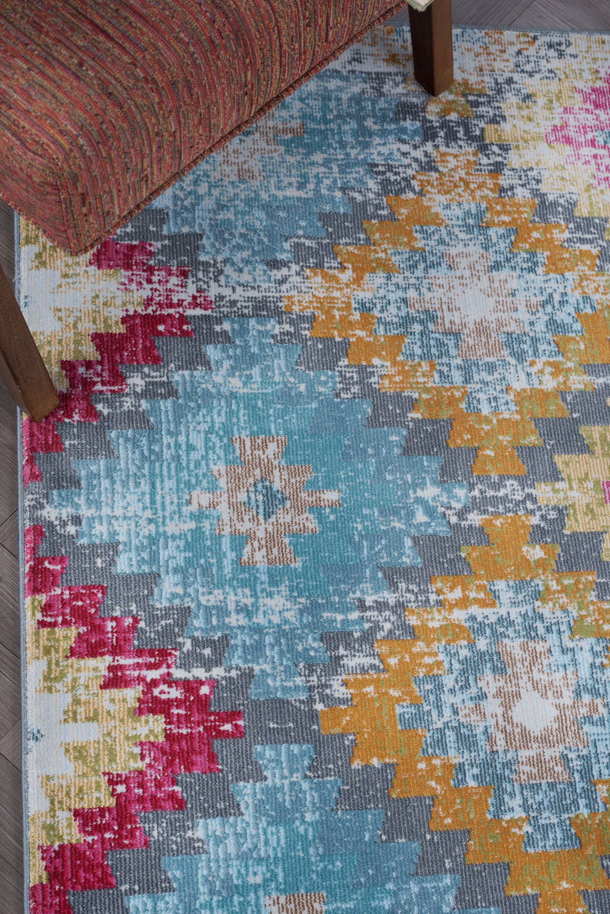 Transitional 5x8 Area Rug (5'3'' x 7'3'') Oriental Multi-Color Living Room Easy to Clean