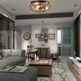 thumbnail image 4 of Gymax Semi Flush Mount Ceiling Light 3-Light Industrial Retro Lighting Lamp Bedroom, 4 of 10