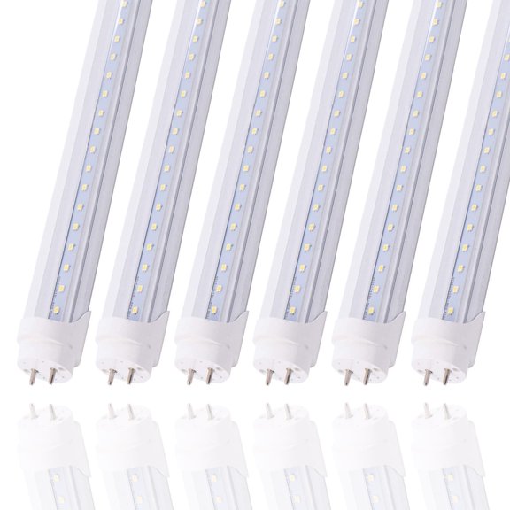 JLLED 6Pack 4FT 24W T8 LED Tube Light White Daylight 6000k 4' LED Bulbs G13 Base Ballast Bypass T10 T12 Fluorescent lamp Replacement