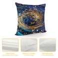 thumbnail image 4 of Acheng Short Plush Pillowcase 1 Piece Gold and Blue Abstract Art White, 4 of 5