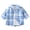 Light Blue, variant on Kids Plaid Shirt with Pocket Button-Up Casual Top Twin Needle Stitching Boys Checkered Print Chest Pocket T-Shirt
