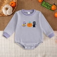thumbnail image 2 of 0-3 Months Preemie Baby Girls And Boys Halloween Long Sleeved Dress Cute Cartoon Print Bodysuits Boys And Girls Baby Romper Pajamas Crawling Clothes, 2 of 4