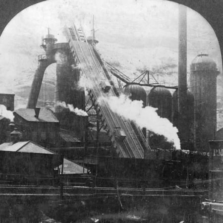20th Century French Art - Blast Furnace, Pittsburgh, Pennsylvania, USA, Early 20th Century Print Wall Art