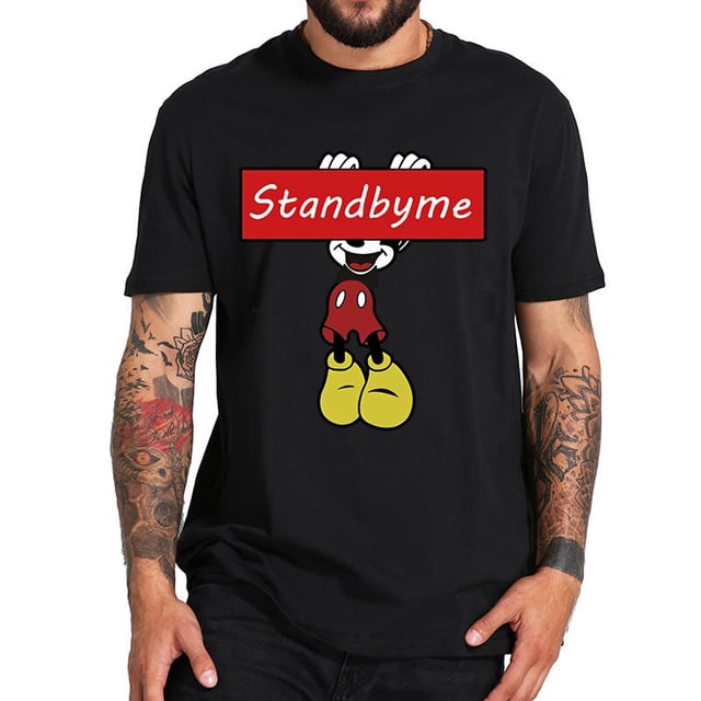 T Shirt Men Disney Mickey Mouse Women Tshirts Cute Fashion Top Tee T-shirts Clothes Female T-shirt Oversized Male CamisetasXXL Gao Jinjia LED