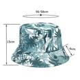 thumbnail image 2 of Chapeaux Seau Imprimé Arbre de Coco, Chapeau de Pêcheur, Double Usage Extérieur, Protection Solaire, 2 of 3