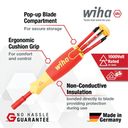Wiha Tools 7 Piece Insulated SlimLine Ultra-Driver Blade Set Slotted, Phillips
