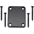thumbnail image 1 of Metal Neck Plate for Fender Strat Tele or Bass Electric Guitar, Black, 1 of 5