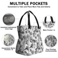 thumbnail image 3 of Pioneer Flower Floral Print Pattern Drawstring Lunch Bag Women - Drawstring Lunch Bag Insulated for Work Office - Stain-Resistant Large Lunchbags for Women with Multi-Pockets, 3 of 6