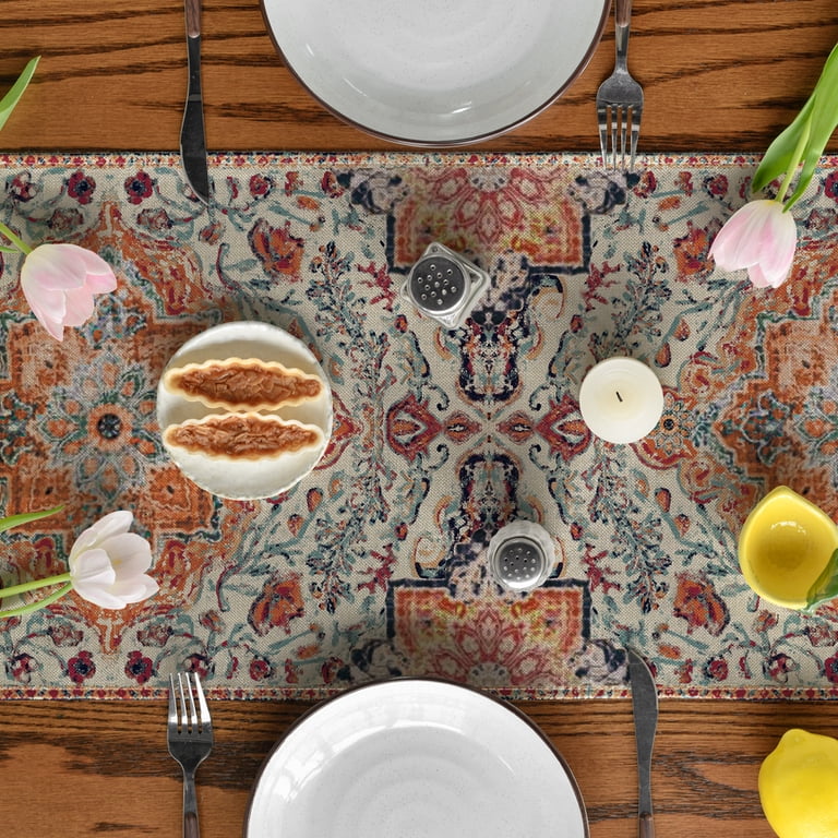 Sm:)e Boho Farmhouse Table Runner 13 x 72 Inch photo 7