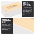 thumbnail image 4 of STRANDCHIC 1Pc Japanese Style Napkin Box White Plastic and Wood for Desktop and Car, 4 of 8
