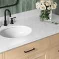 thumbnail image 5 of Ariel Hepburn 66 Inch Single Oval Sink Bathroom Vanity With Carrara White Quartz Countertop 1.5 Inch Edge In Oak, 5 of 10