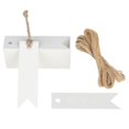 thumbnail image 1 of G2Plus 100 Mini Etiquetas De Regalo De Papel Blanco Con Cuerda De 2.8 X 0.8 Pulgadas, Etiquetas De Papel En Blanco Para Regalos, Etiquetas Colgantes Blancas Con Cordel De Yute Para Arte Y Manualidades, 1 of 5