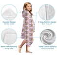 thumbnail image 7 of Pink Cartoon Unicorn Donut Pattern Hooded Bath Towel，50"x30" for Ages 3 To 12 Kids, Quick Dry Lightweight Soft Microfiber Hood Beach Towel Cover Up for Kids, 7 of 7