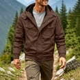 thumbnail image 2 of Men's Fit Relaxed Work Coat Fleece Lined Waterproof Workwear Winter Hooded Jacket with Multiple Pockets, 2 of 8