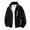 AB80 Black, variant on Tisuna Winter Jackets For Men Solid Color Long Sleeve Stand Collar Coat Classic Warm Men Fall Winter Fleece Jacket Black Size L